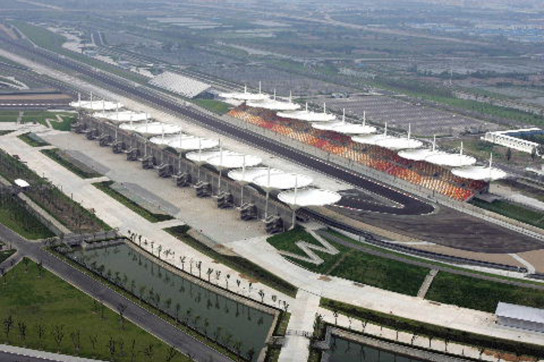 An aerial view of Shanghai International Circuit.