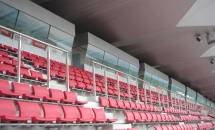Seats in Fuj Speedway's main grandstand