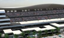 An artist's impression of the grandstands at Buddh International Circuit.