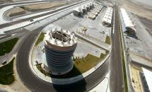 An aerial view of Bahrain International Circuit.