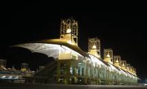 The grandstands at Bahrain International Circuit