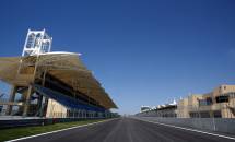 The start/finish straight at Bahrain International Circuit
