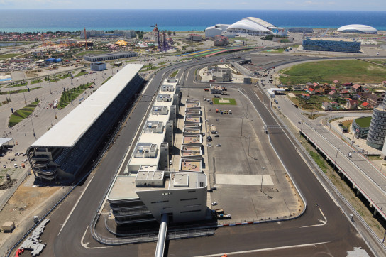 Aerial view of Sochi Autodrom.