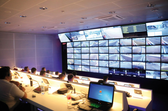 Inside race control at Sochi Autodrom.