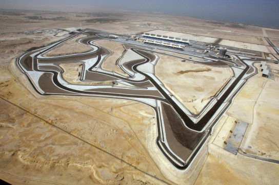 An aerial view of Bahrain International Circuit.