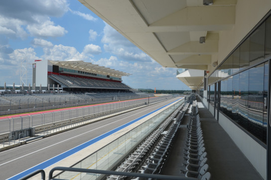 A view of the start/finish straight at Circuit of the Americas