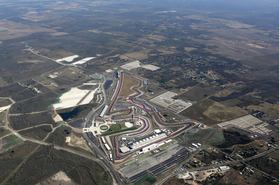 An aerial view of Circuit of the Americas.