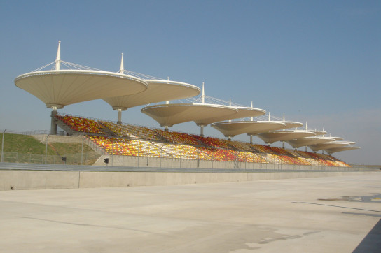 Grandstands at Shanghai International Circuit.