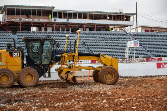 Progress in December 2022 on renovations to North Wilkesboro Speedway. Grading of the infield.
Image credits: Speedway Motorsports Inc./North Wilkesboro Speedway on Facebook