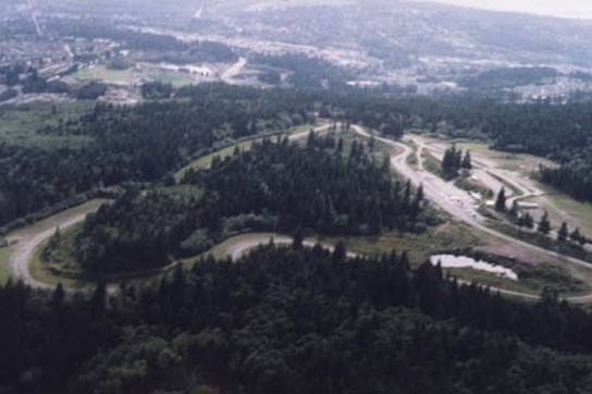 Aerial view of Westwood, Canada