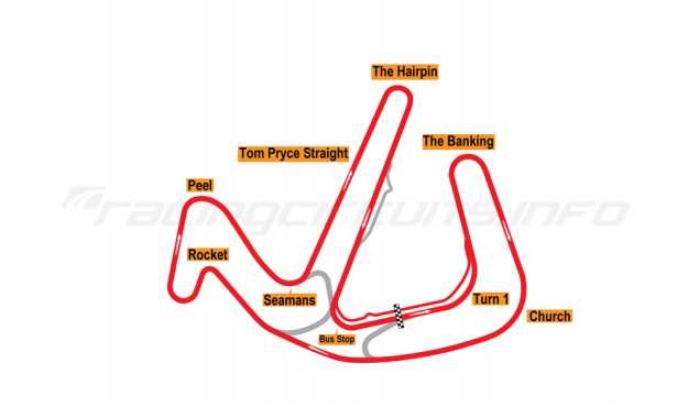 Map of Anglesey Circuit, International Grand Prix Circuit 2006 to date