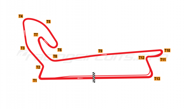 Map of Guangdong International Circuit, Full Circuit 2009 to date