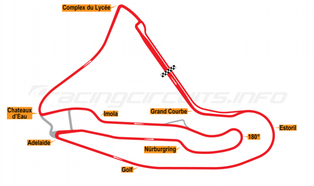 Map of Magny-Cours, 2003 to date