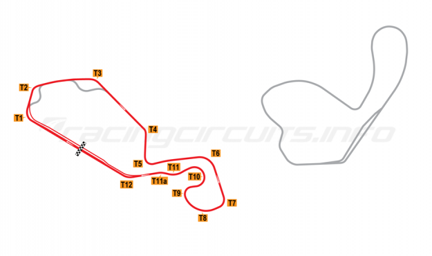 Map of New Jersey Motorsports Park, Thunderbolt Circuit 2008 to date